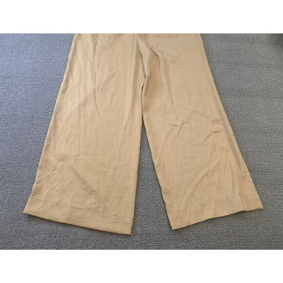 Lauren Ralph Lauren Women's 4P Tan Petite Wide Leg Drawstring Pants - Picture 10 of 10